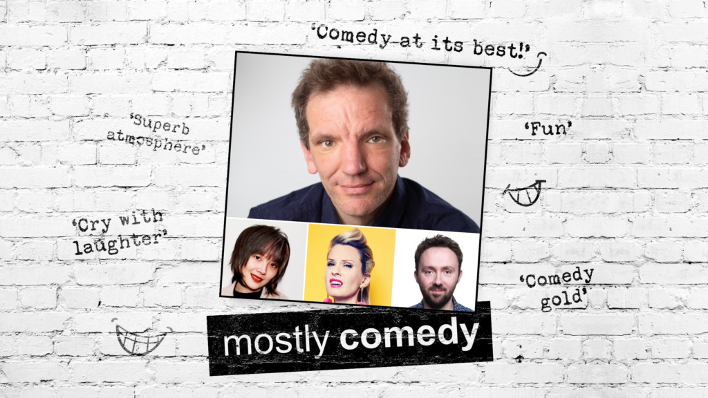 Mostly Comedy January 2024 The Queen Mother Theatre   Jan24 Mostly Comedy Key Artwork 1024x576 